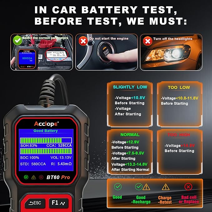 Acclope BT60 Pro Car Battery Tester - Image 10