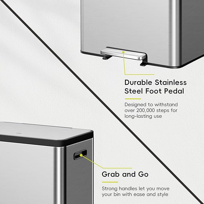 EKO EcoCasa II 36L+24L Dual Trash Can - Image 5