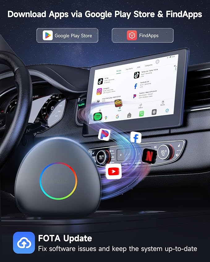 ATOTOMOVE Wireless CarPlay Magic AI Box, Upgraded CB6C Video Streaming Plug & - Image 5