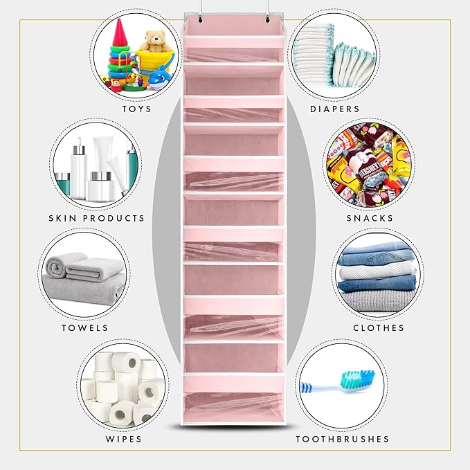 HOMELUX THEORY UPGRADED 6 Tiers Over The Door Organizer Hanging - Image 6