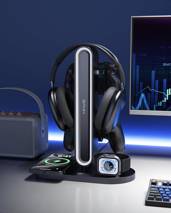 HiWe Universal RGB Gaming Headphone Stand - Image 8