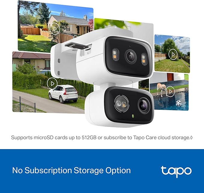 Tapo 2K 3MP Indoor/Outdoor Dual Lens Pan/Tilt Security Camera – 125° Wide-Angle - Image 8