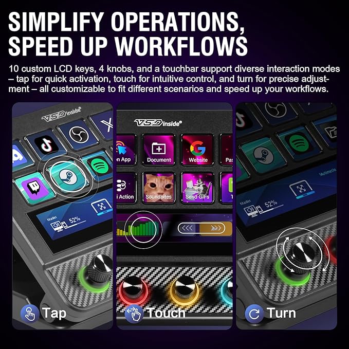 VSDINSIDE Macro Pad, Streaming Deck Stream Controller Soundboard Keypad - Image 5