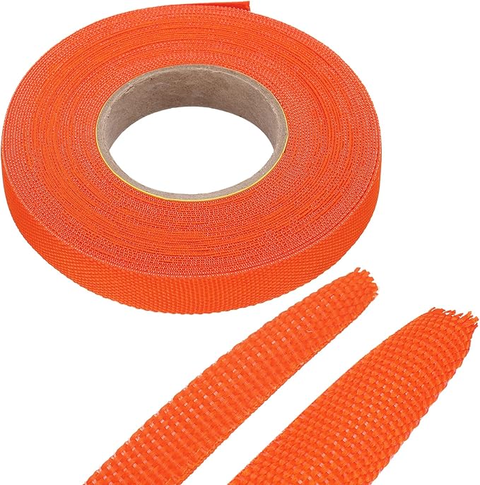 MECCANIXITY Braided Cable Sleeves Heat Shrinkable Fabric Sleeving, 3/8" 40ft by MECCANIXITY