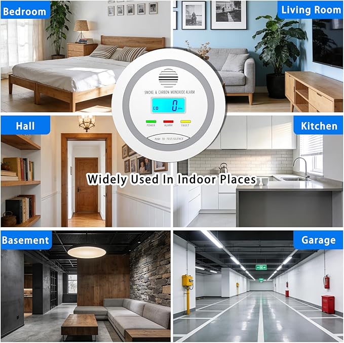 Virtue Sensor Smoke & Carbon Monoxide Detector, 2-in-1 CO Detector Alarm - Image 9