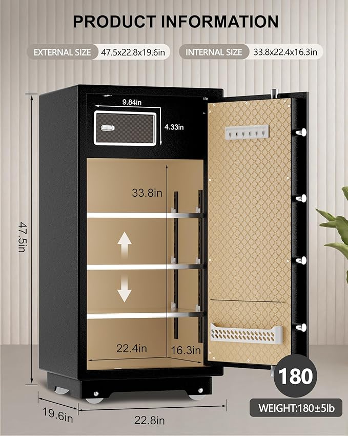 【US STOCK】TIGERKING 11.5 Cubic Feet Extra Large Heavy Duty Safe Box, Home Safe - Image 2