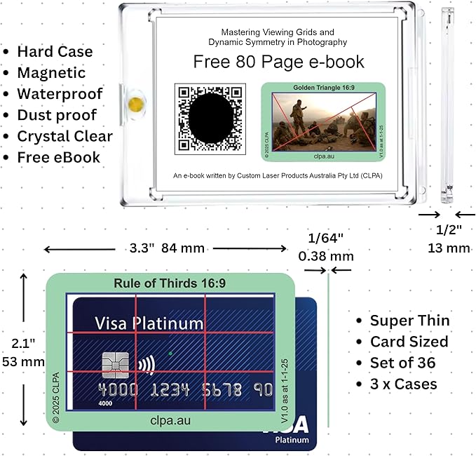 CLPA Mobile Phone 16:9 Photographic Viewfinder Set: All viewfinders in 16:9 - Image 6
