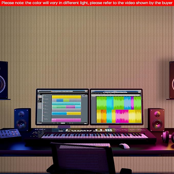 BUBOS 5 Pack Large Acoustic Panels, 47.2" X 23.6" Self-Adhesive Acoustical Wall - Image 9