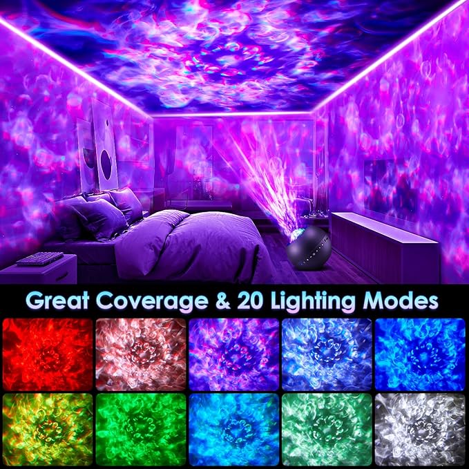 One Fire Galaxy Projector, Vibrant Galaxy Light Projector, Remote Timer Kids - Image 2