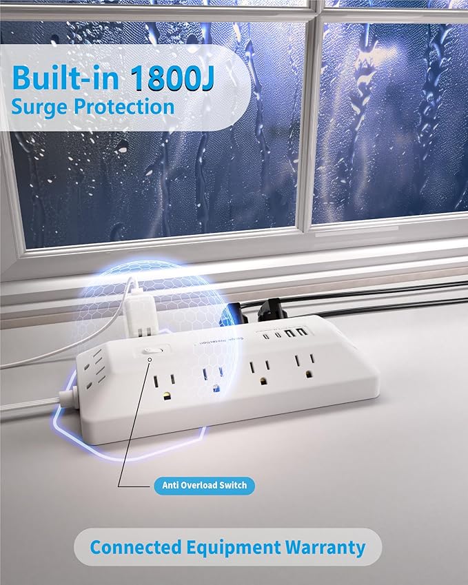 Inhwatek Surge Protector Power Strip - Image 3