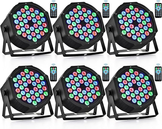CO-Z Stage Lights 36 RGB LED Par Lights by CO-Z