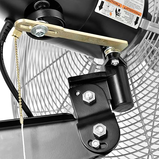 Global Industrial Deluxe Wall Mount Fan, Fixed and Oscillating Head, 3 Speed - Image 4