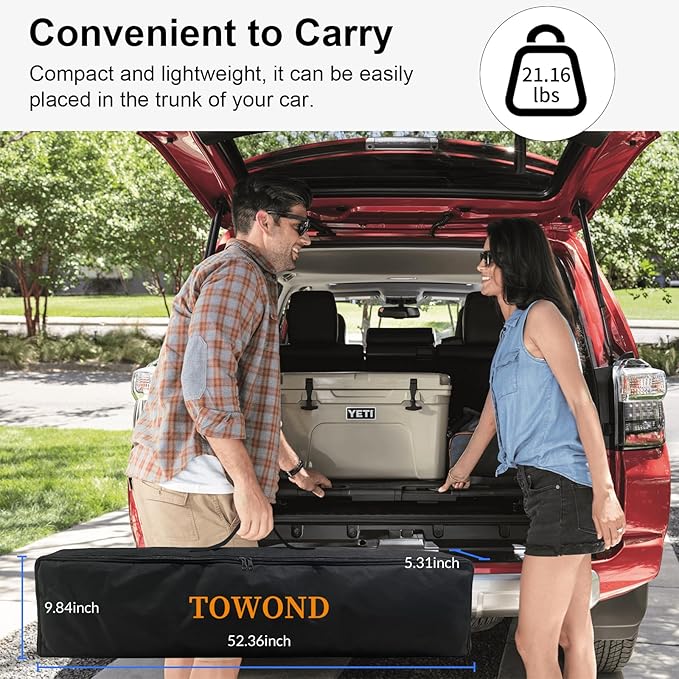 Outdoor Projector Screen with Stand, TOWOND 200 Inch Portable Projection Screen - Image 2