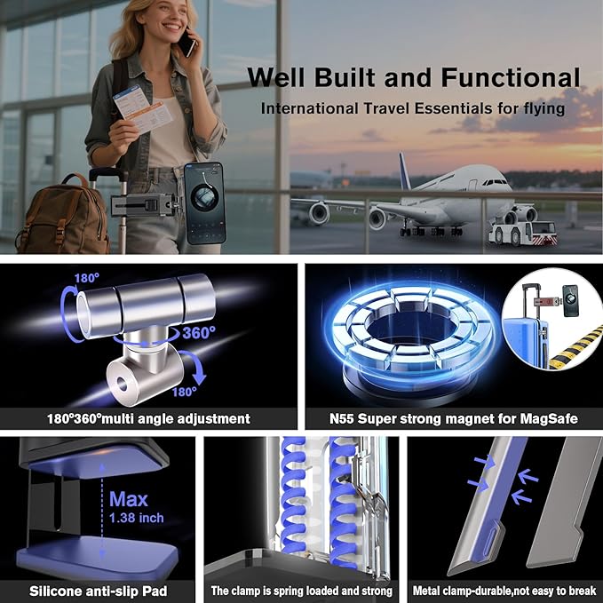Airplane Travel Essentials Phone Holder, Plane Phone Mount - Image 7