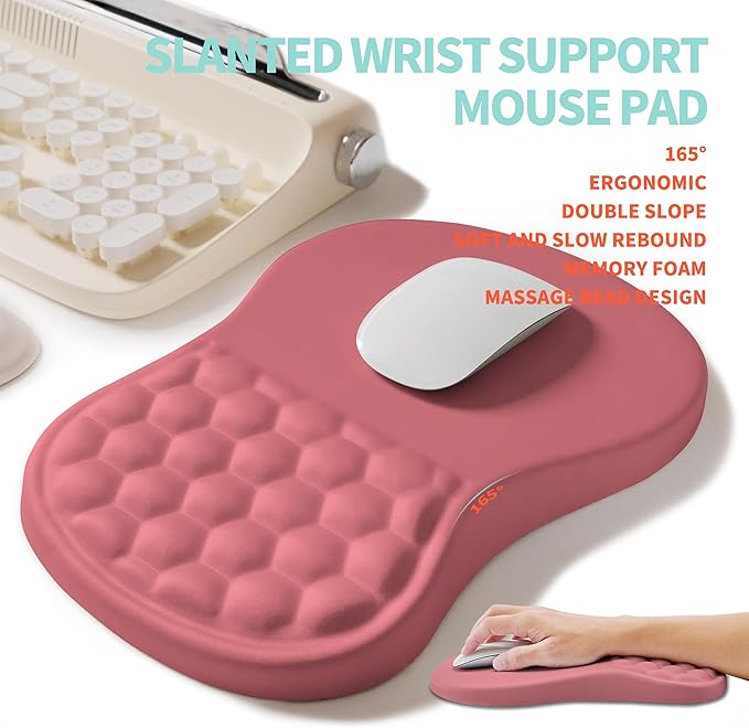 KUOSGM 2-in-1 Ergonomic Set, Wave Rise Keyboard Wrist Rest and Massage Bulge - Image 3