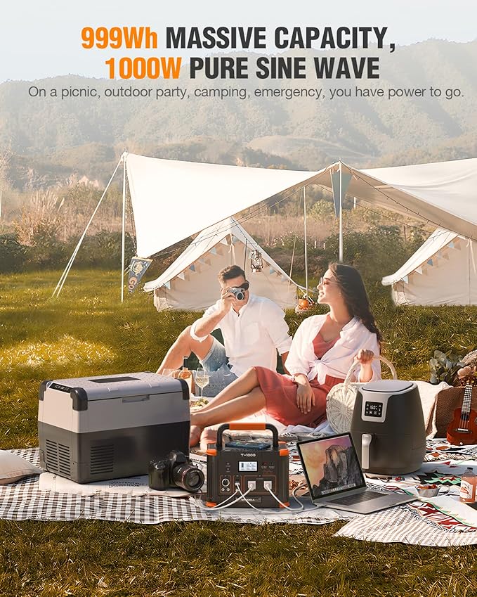 GRECELL 999Wh Solar Generator 1000W, Portable Power Station - Image 6