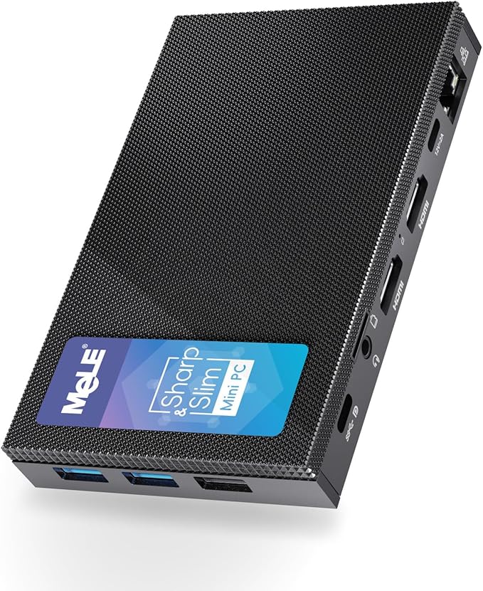 MeLE Mini PC Quieter 4C N100 NO OS Fanless Mini Computers, 16GB RAM, 512GB by MeLE