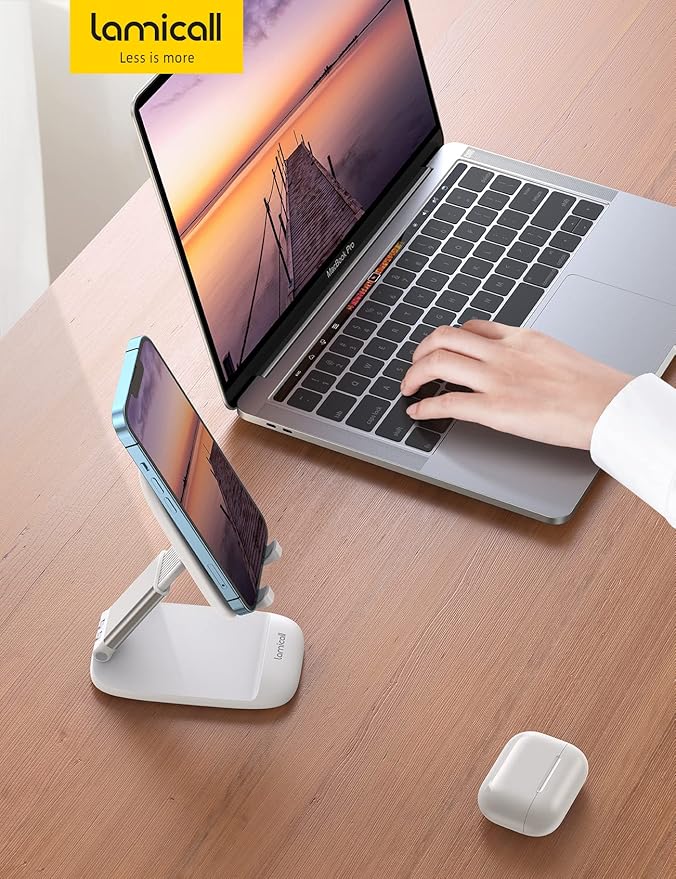 Lamicall White Cellphone Stand, Xmax Gift - Image 7