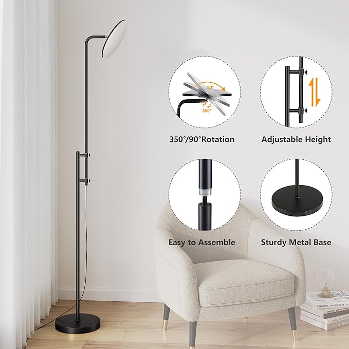 SUNMORY 32W/3000LM Floor Lamps, Super Bright LED Standing Lamp - Image 4