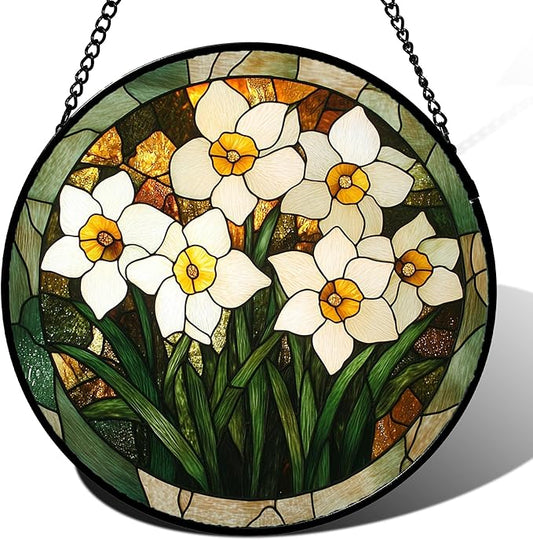 CRISGIF Stained Glass Window Hanging by Follow