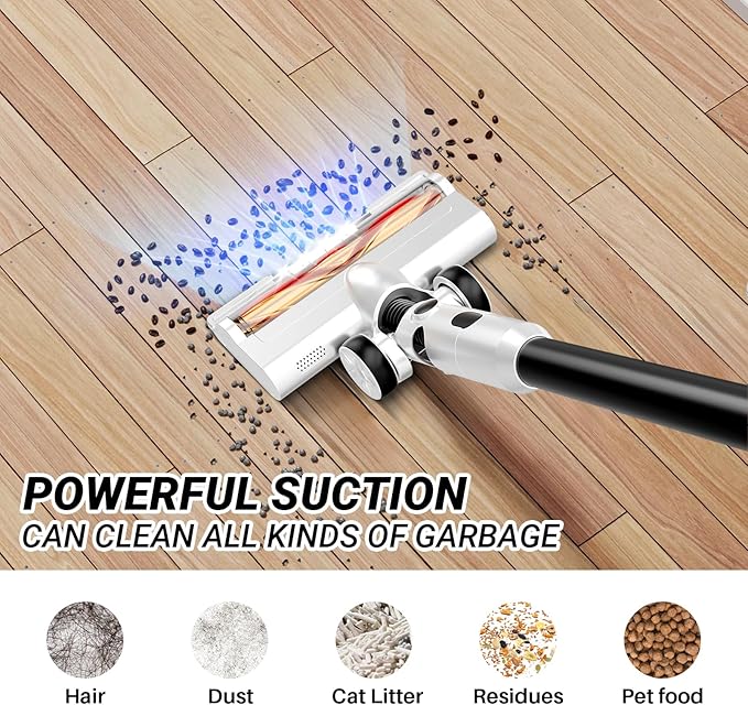 BSNAW Cordless Vacuum Cleaner for Home, 8-in-1 Lightweight Stick Vacuum - Image 3