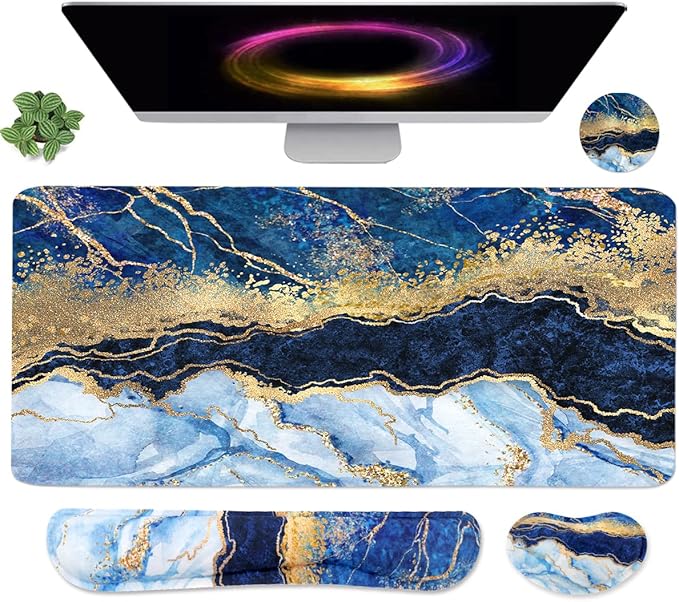 4-in-1 Large Gaming Mouse Pad, Keyboard Wrist Rest Pad & Wrist Support Mousepad by WBWEIRDBEAST