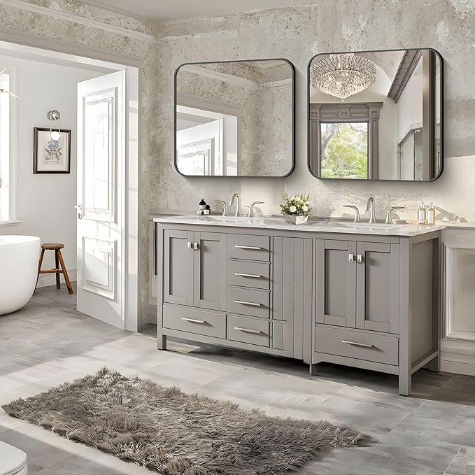 FORBATH Bathroom Mirror 30" x 30", Large Square Wall Mirror - Image 6