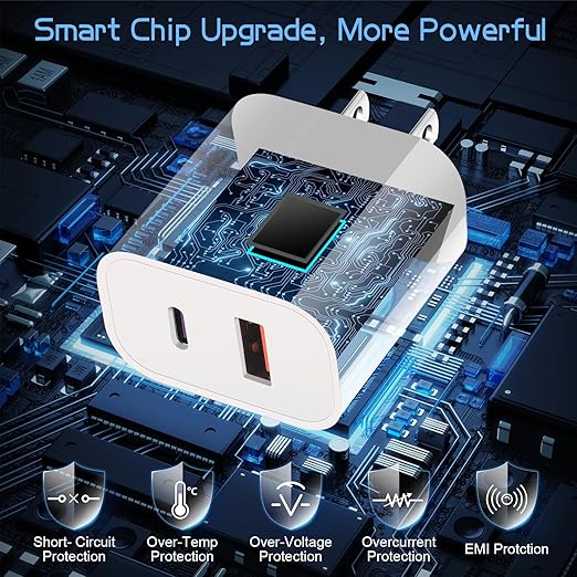 Dual Port A/C Charger for iPhone 17 16 15, Double USB A/C Charger Fast Charging - Image 4