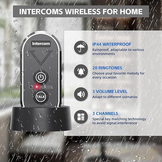 PANDAAR Doorbell Wireless for Home, Wireless Intercom System 4900ft Long Range - Image 3