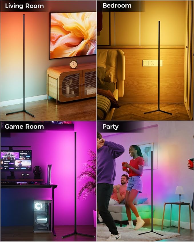 boostool LED Corner Lamp, 216 Dynamic Light Effects and Music Sync - Image 8