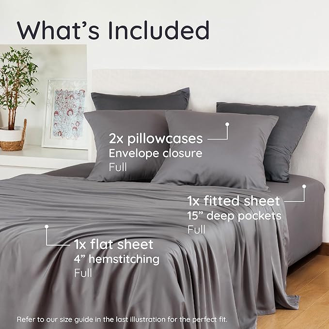 Bambaw 4pcs Full Size Sheet Set - Image 2