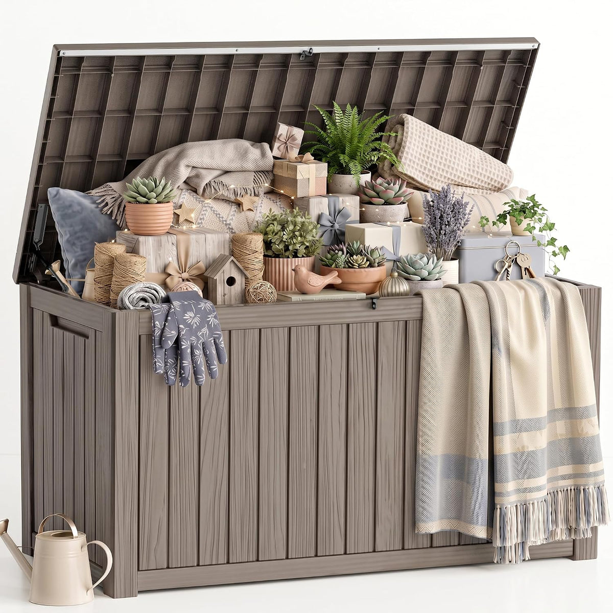 drato 325 gallon outdoor storage box waterproof large, main product view