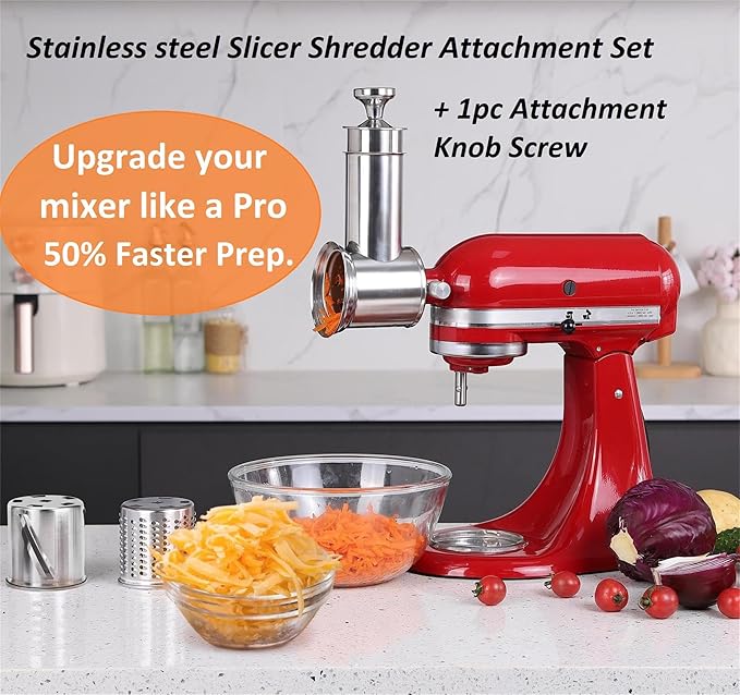 FavorKit Large Stainless Steel Slicer Shredder Attachment - Image 6