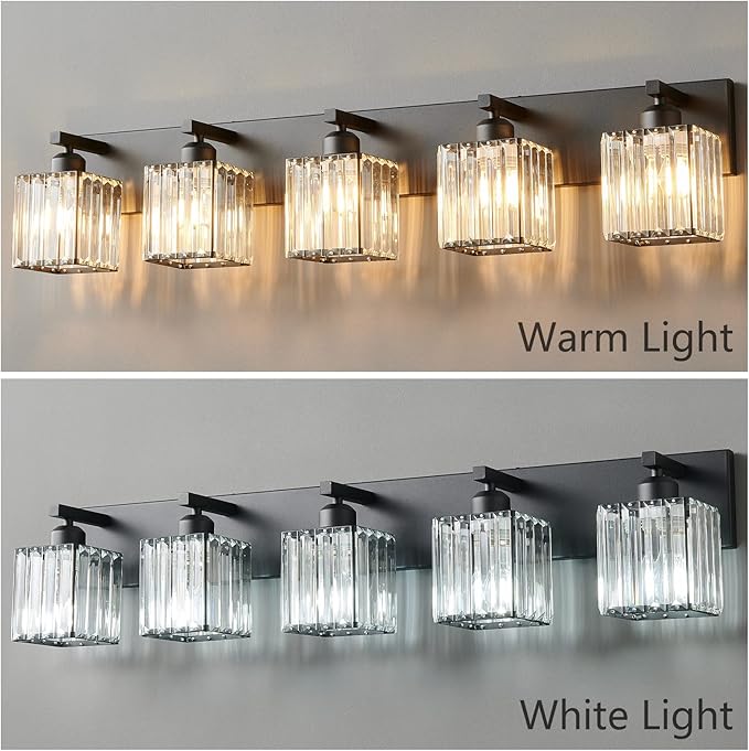 FDPBY Modern Black Crystal Bathroom Vanity Light - Image 3