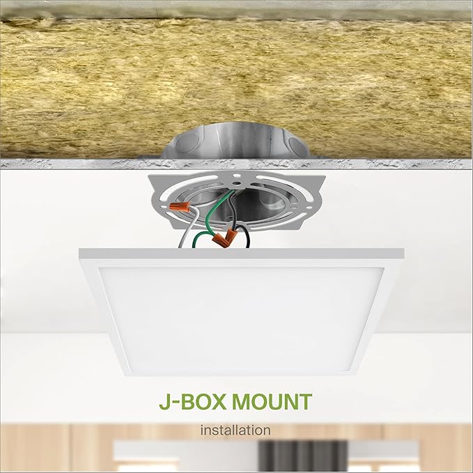 ASD LED 12" Square Flush Mount Ceiling Light Fixture, Low Profile Surface - Image 7