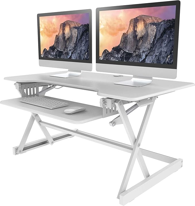 Rocelco 40" Large Height Adjustable Standing Desk Converter - Image 4