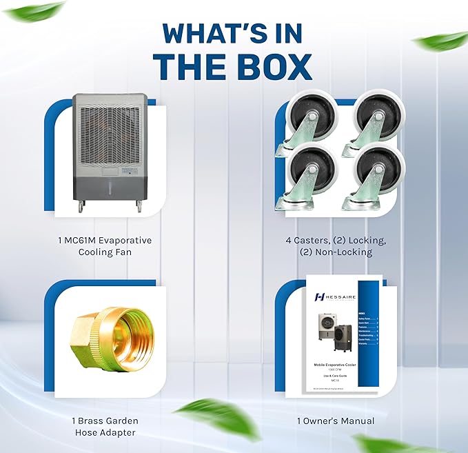 Hessaire MC61M 5, 300 CFM 3-Speed Portable Evaporative Cooler - Image 11