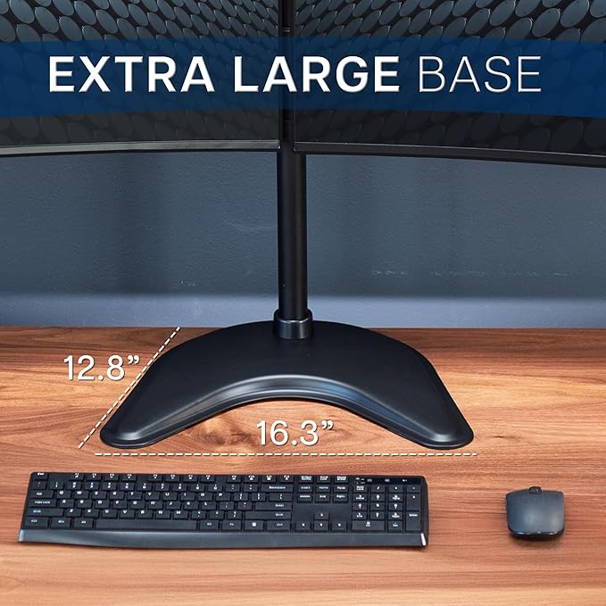 VIVO Dual Ultrawide Monitor Mount, Free-Standing Desk Stand - Image 6