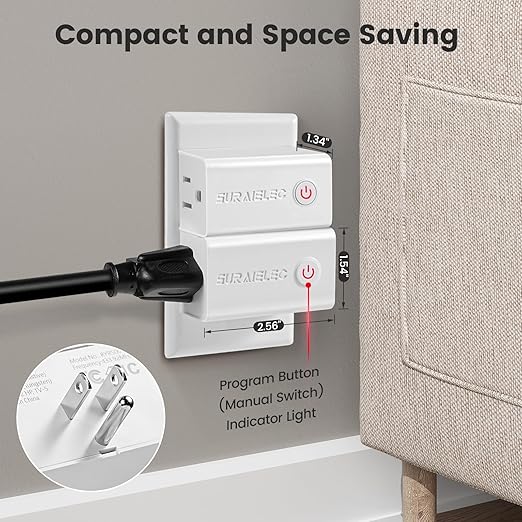 SURAIELEC Remote Control Outlet, Wireless Remote Light Switch, 100 FT, - Image 3