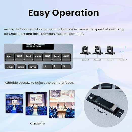 iuZee PTZ Camera Controller 4D Joystick PoE IP PTZ Keyboard - Image 5