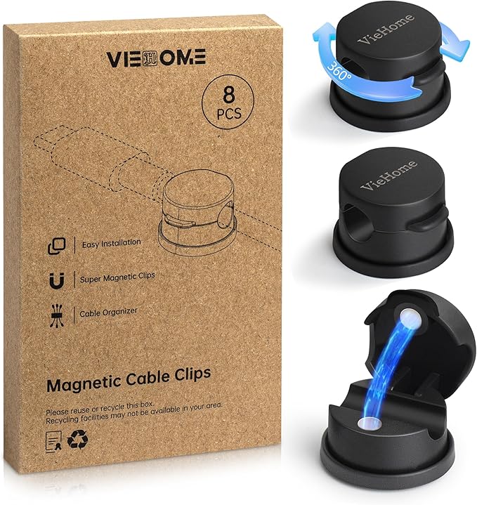 VieHome 8 Pack Magnetic Cable Management Clips - Image 6
