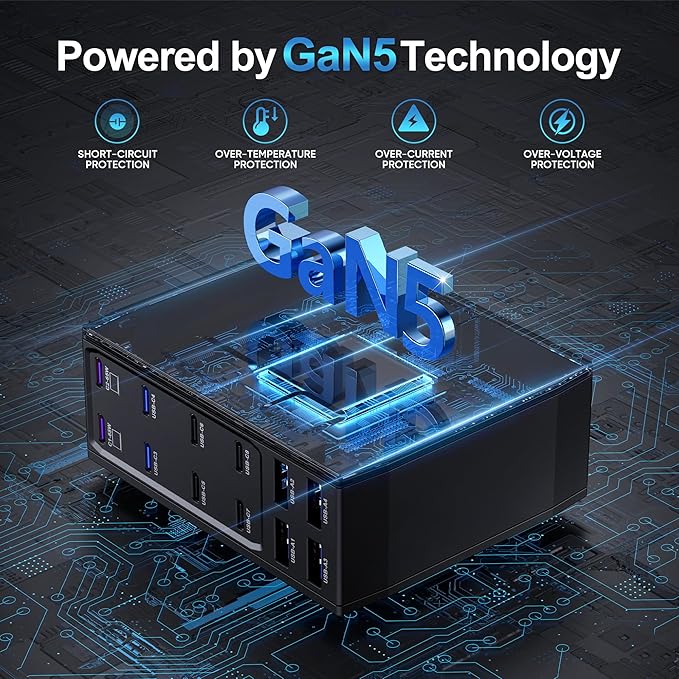 500W USB C Charger Block, 12-Port USB C Charging Station - Image 5