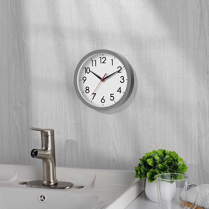 AKCISOT Wall Clock 8 Inch Silent Non-Ticking Modern Clocks Battery Operated - Image 5