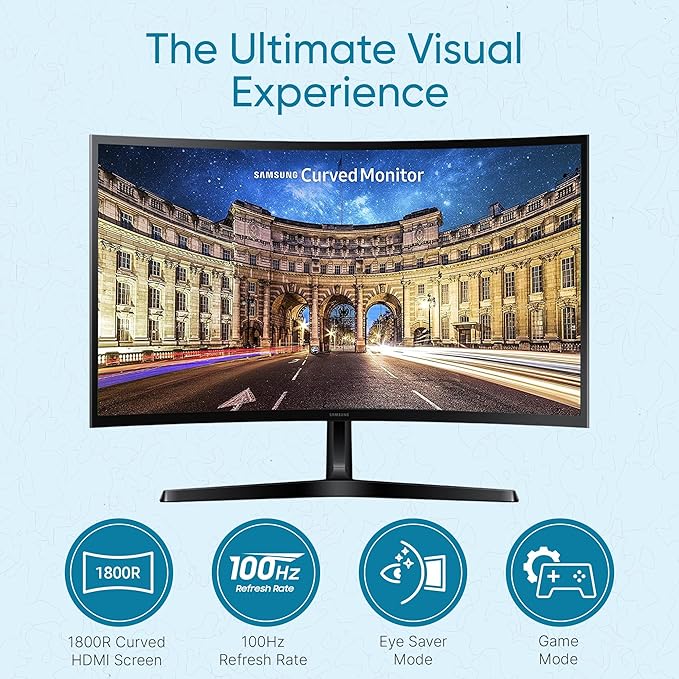Samsung S36GD 27" Curved Monitor – LCD FHD, Eye Saver & Flicker-Free Tech – - Image 2