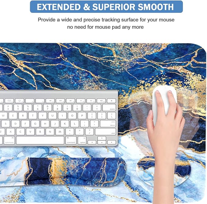 4-in-1 Large Gaming Mouse Pad, Keyboard Wrist Rest Pad & Wrist Support Mousepad - Image 4