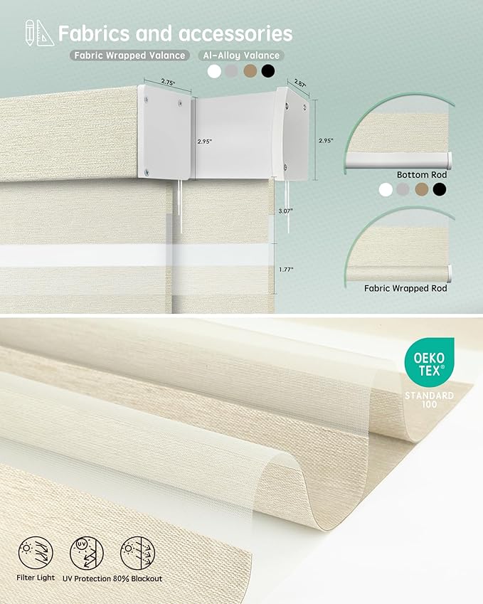 Yoolax Motorized Zebra Blinds Compatible - Image 5