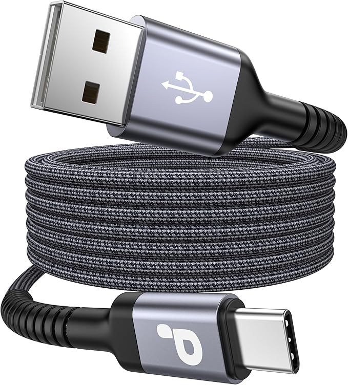 Extra Long USB A to USB C Cable 15FT, USB C Cable Fast Charging, Upgraded Extra by PRAKIE