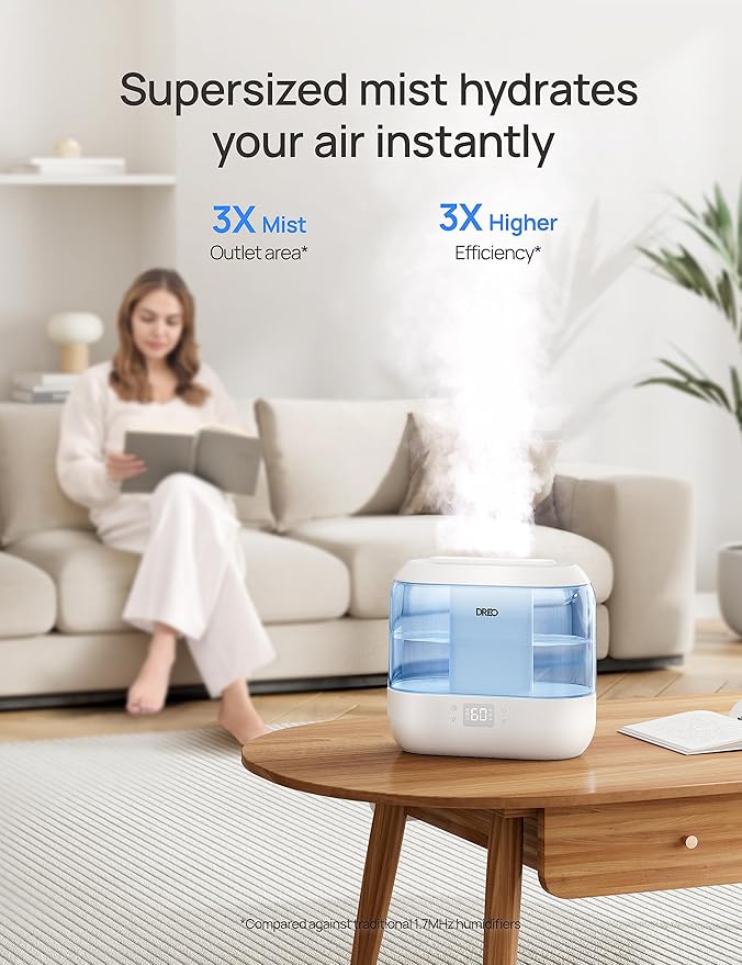 DREO Smart Humidifiers for Bedroom, Top Fill 4L Supersized Humidifier Large Room - Image 5