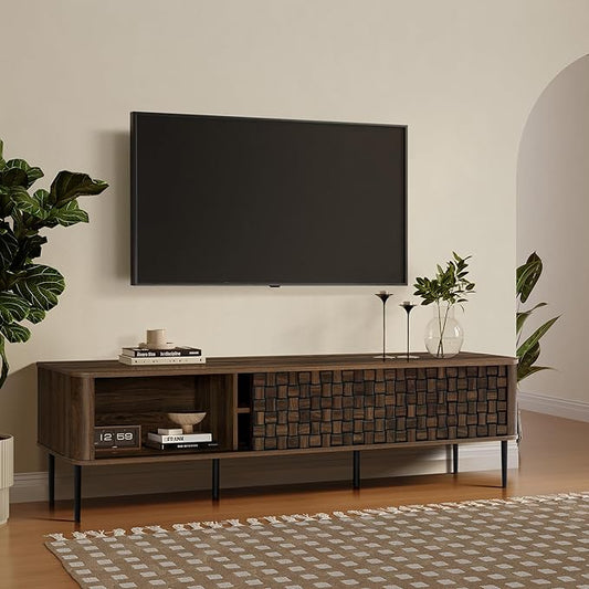 LuxenHome TV Stand for Living Room up to 80'' TVs, Media Console TV Console by LuxenHome