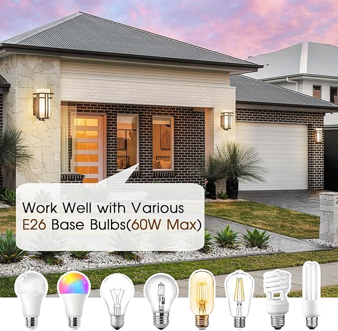 EERU Oil Rubbed Bronze Porch Light Dusk to Dawn Outdoor Sconce Matte Brown Wall - Image 7